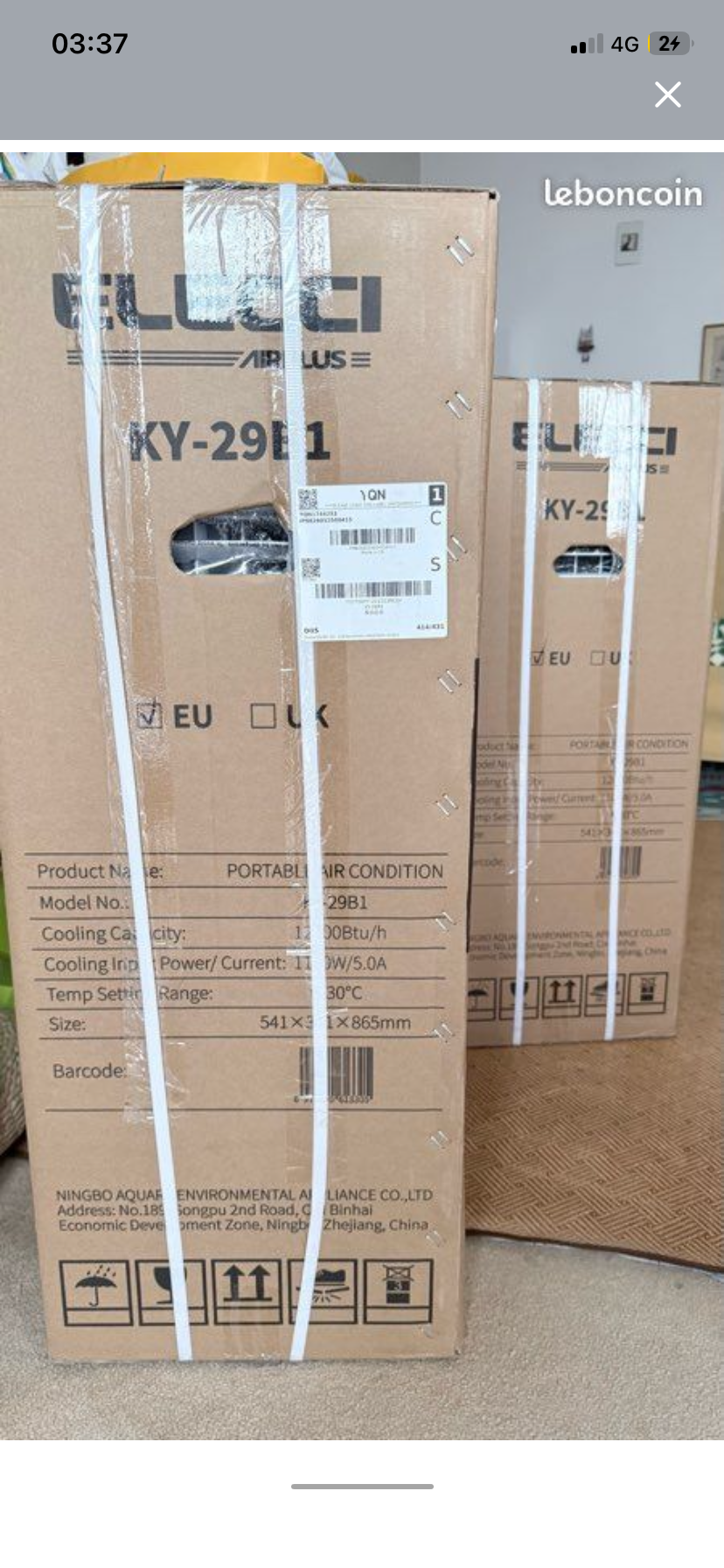 Climatiseur mobile ELECCI 12000 BTU – 3-en-1